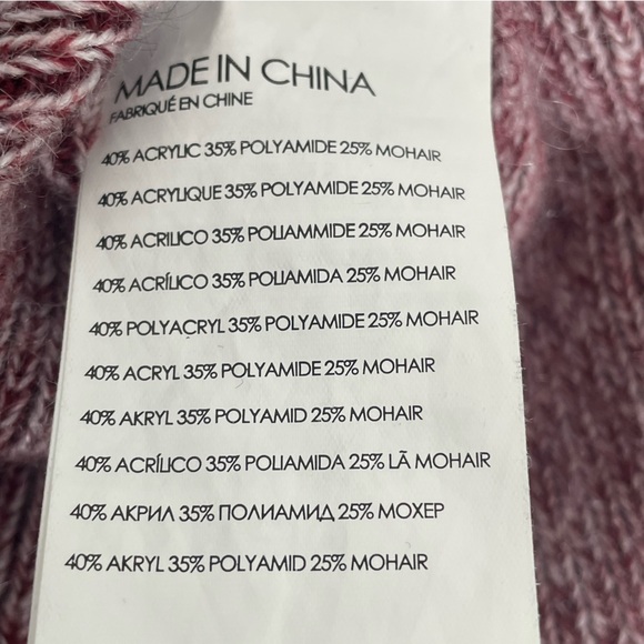 Club Monaco Rinty Color Block Mohair Blend Stripe Crewneck Sweater XS - Picture 6 of 7